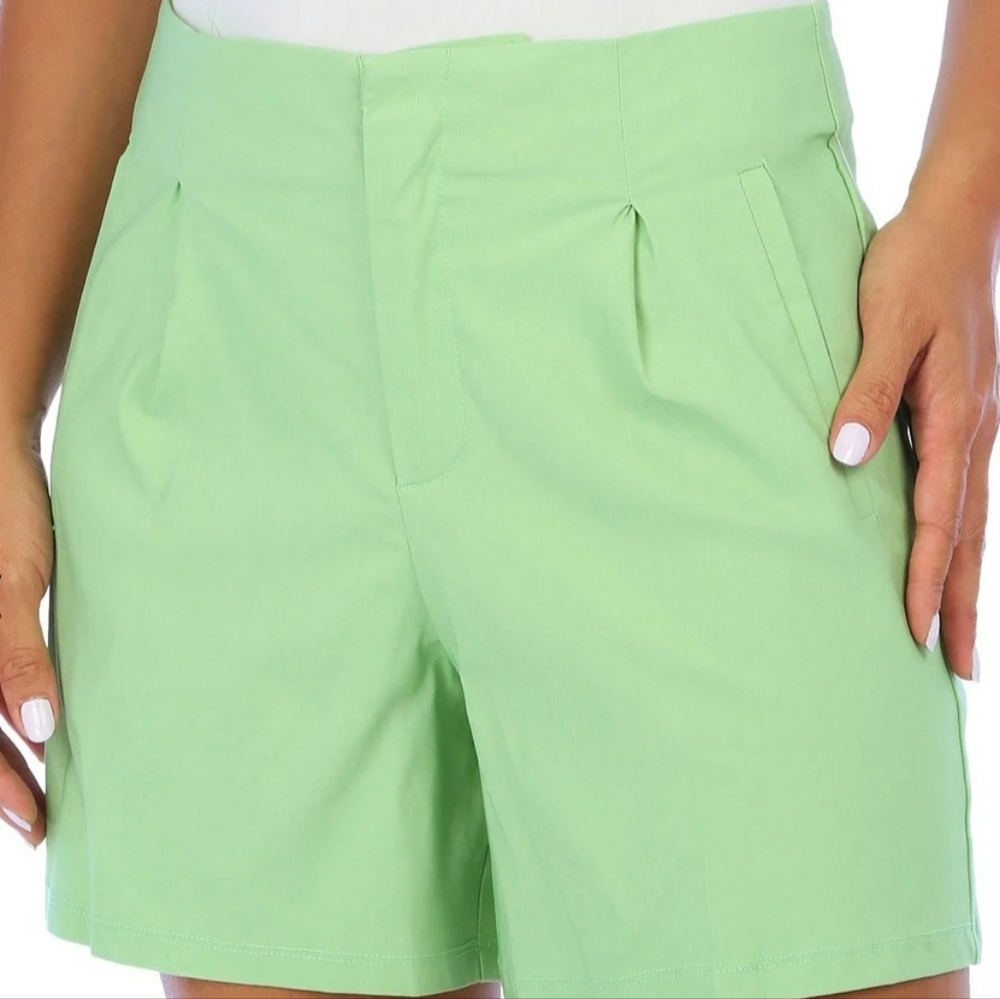 Blue sol Chic Green High-Waisted Shorts S,M,L